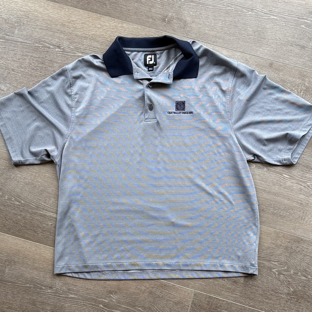 FootJoy Blue and Gray Polo Shirt | Ojai Valley Inn